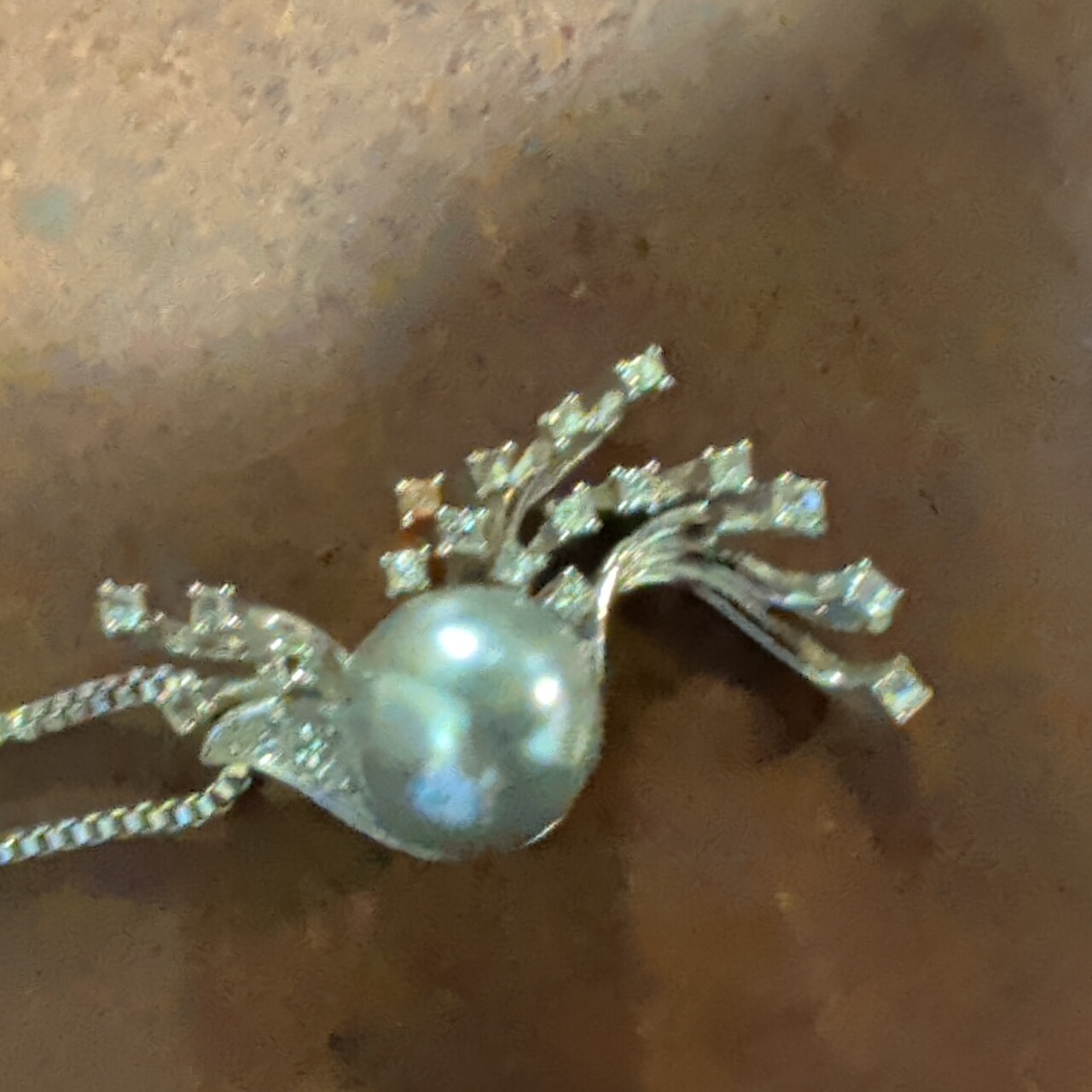 Nwot Silver Pearl Cascade Necklace